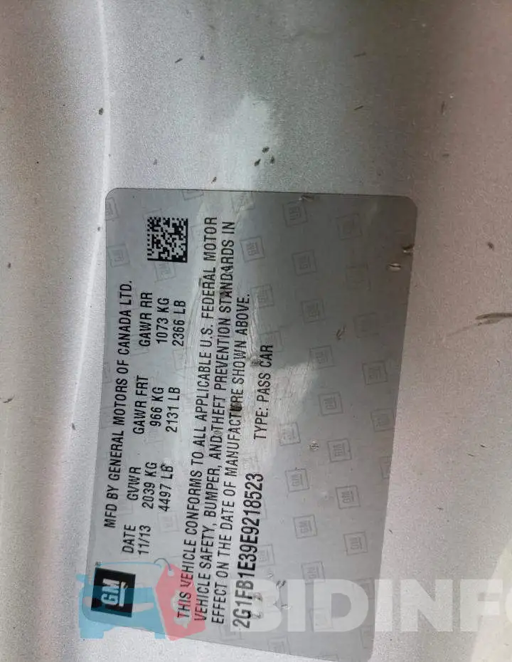 2G1FB1E39E9218523 Photo# 12
