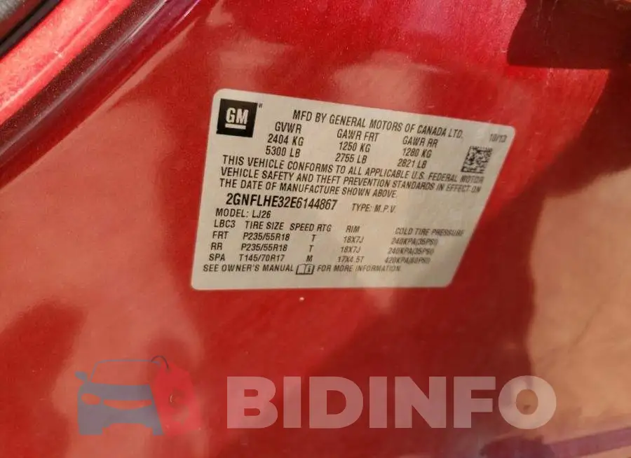 2GNFLHE32E6144867 Photo# 10
