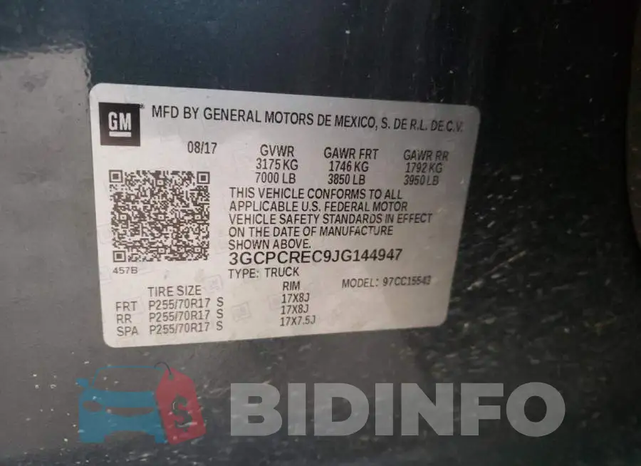 3GCPCREC9JG144947 Photo# 12