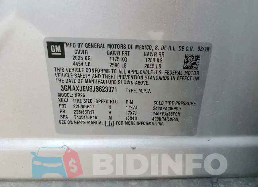 3GNAXJEV8JS623071 Photo# 13