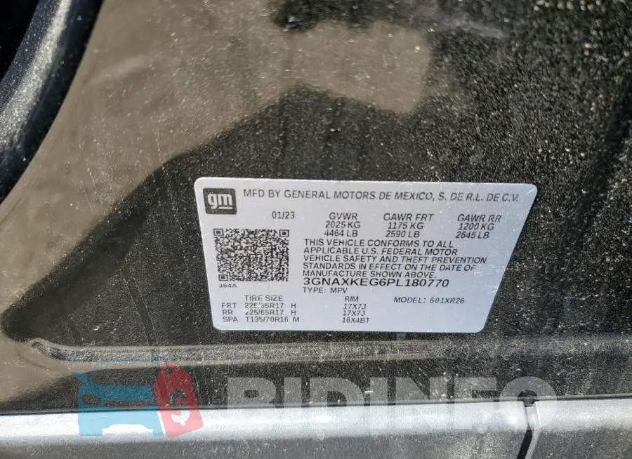 3GNAXKEG6PL180770 Photo# 13