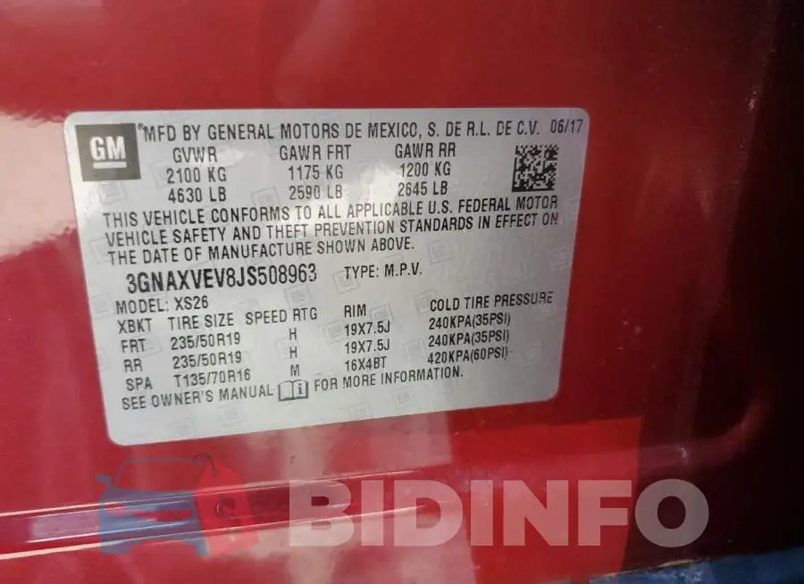 3GNAXVEV8JS508963 Photo# 12