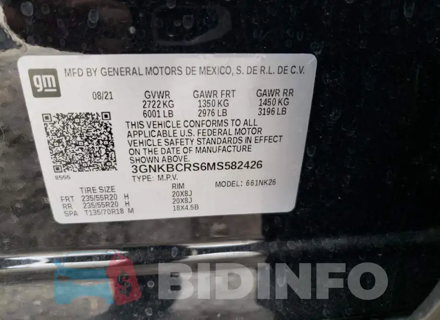 3GNKBCRS6MS582426 Photo# 12