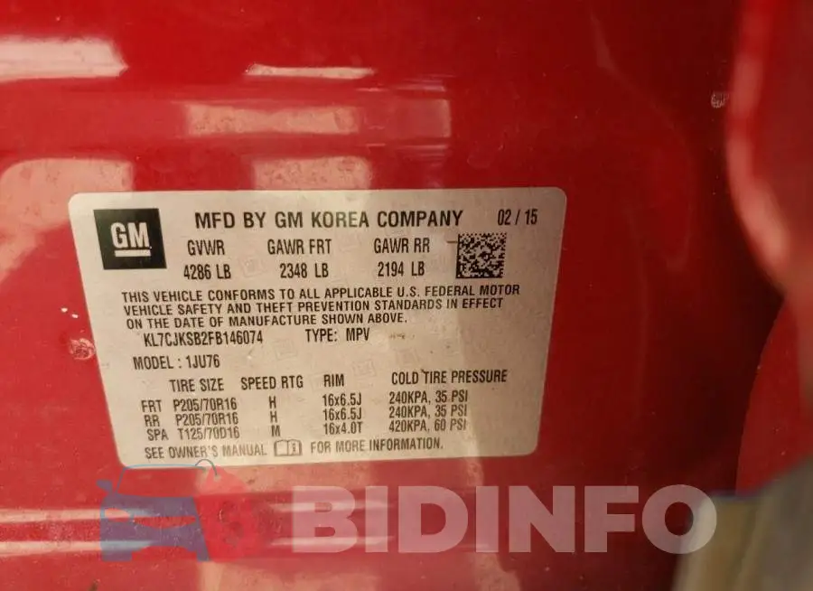 KL7CJKSB2FB146074 Photo# 12
