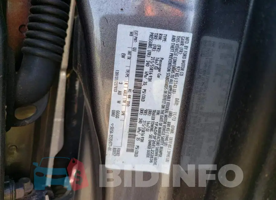 1FADP3F26EL222836 Photo# 12