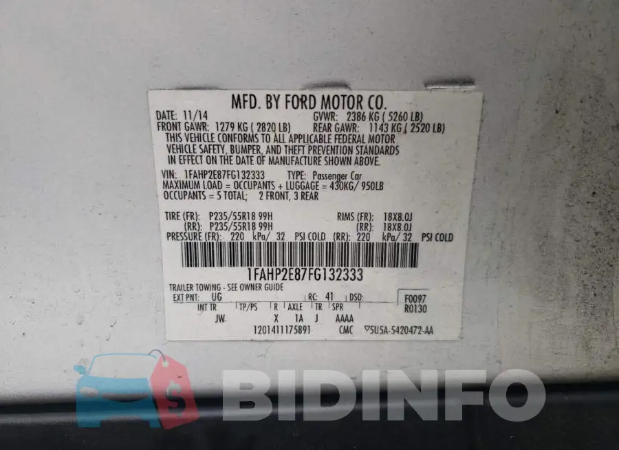 1FAHP2E87FG132333 Photo# 12