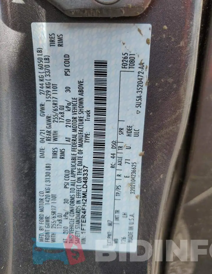 1FTER4FH2MLD48337 Photo# 12