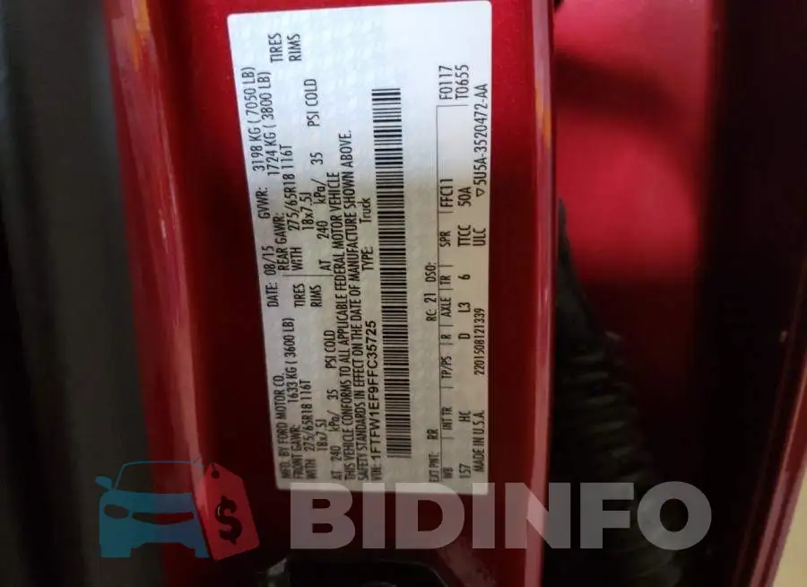 1FTFW1EF9FFC35725 Photo# 12