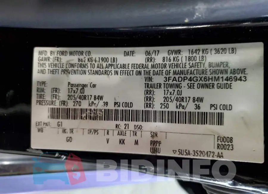 3FADP4GX6HM146943 Photo# 12