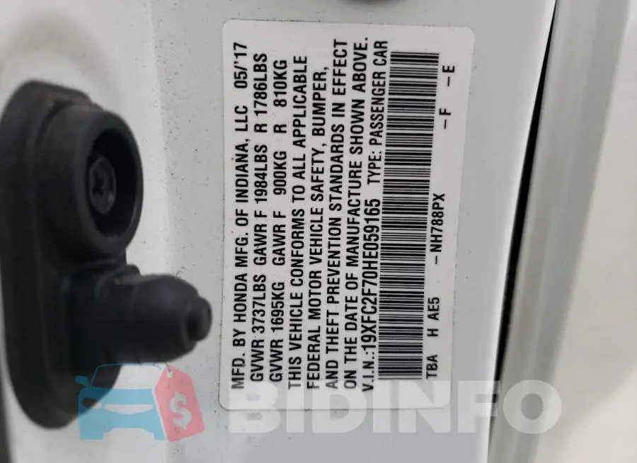 19XFC2F70HE059165 Photo# 12