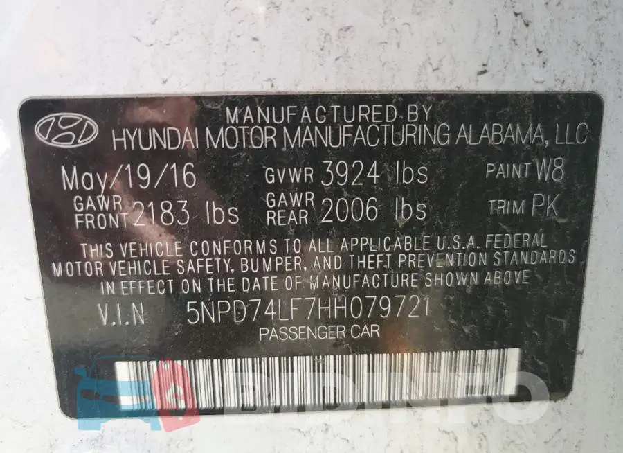 5NPD74LF7HH079721 Photo# 12