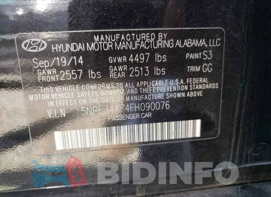 5NPE34AF4FH090076 Photo# 12