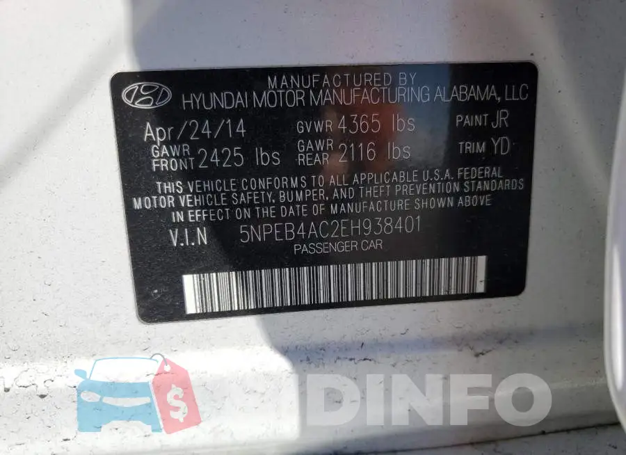 5NPEB4AC2EH938401 Photo# 12