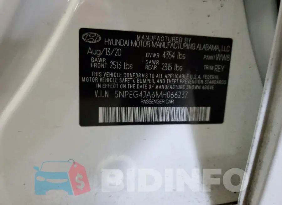 5NPEG4JA6MH066237 Photo# 12