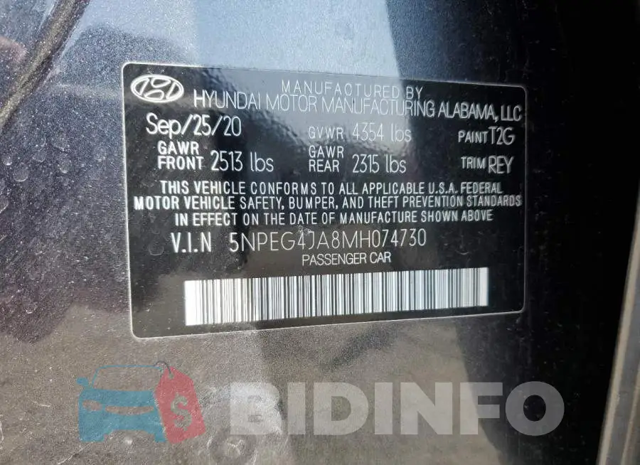 5NPEG4JA8MH074730 Photo# 13