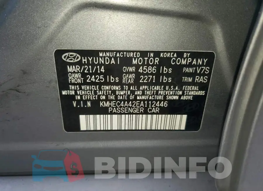 KMHEC4A42EA112446 Photo# 12