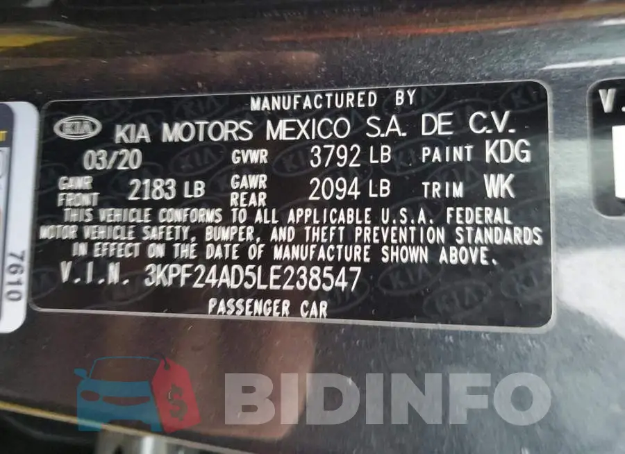 3KPF24AD5LE238547 Photo# 12