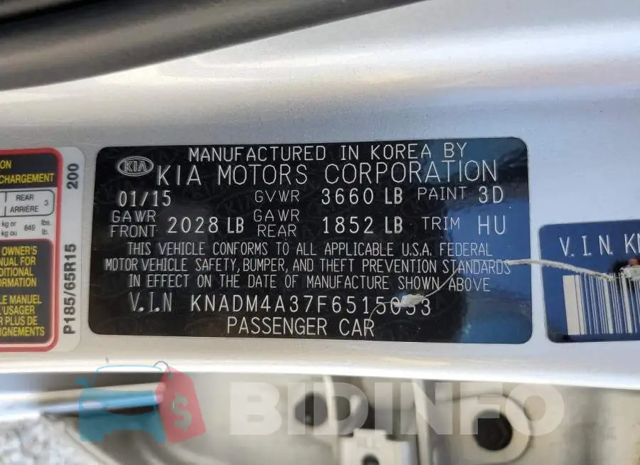 KNADM4A37F6515053 Photo# 12