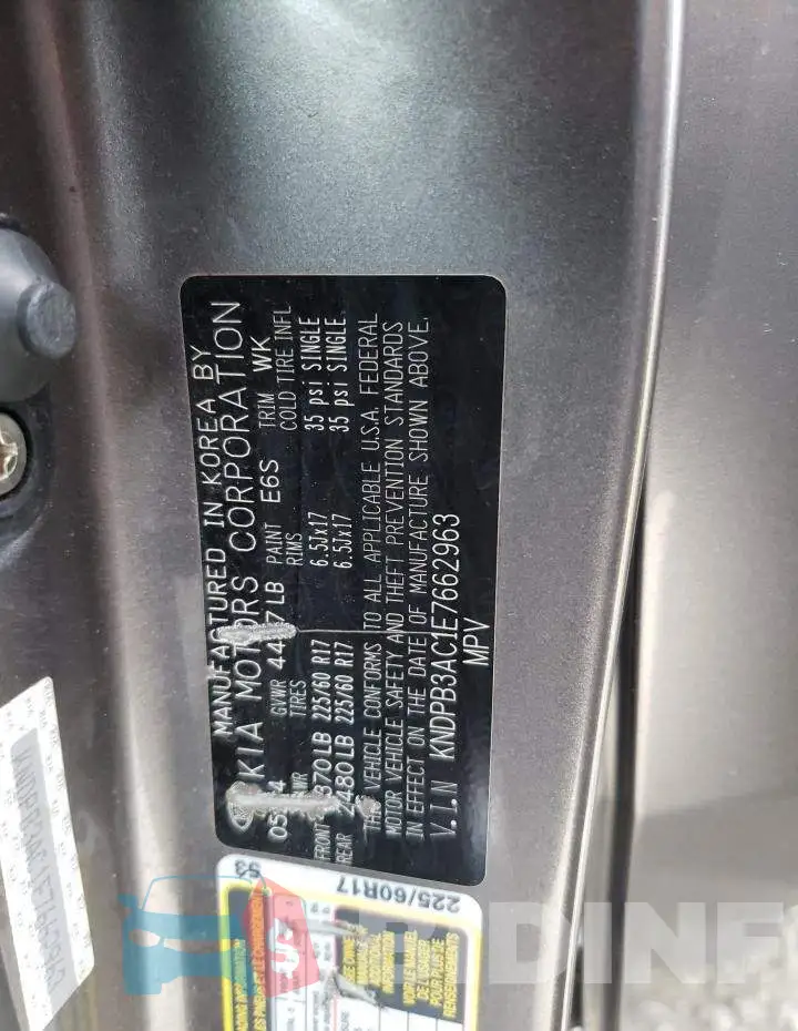 KNDPB3AC1E7662963 Photo# 10