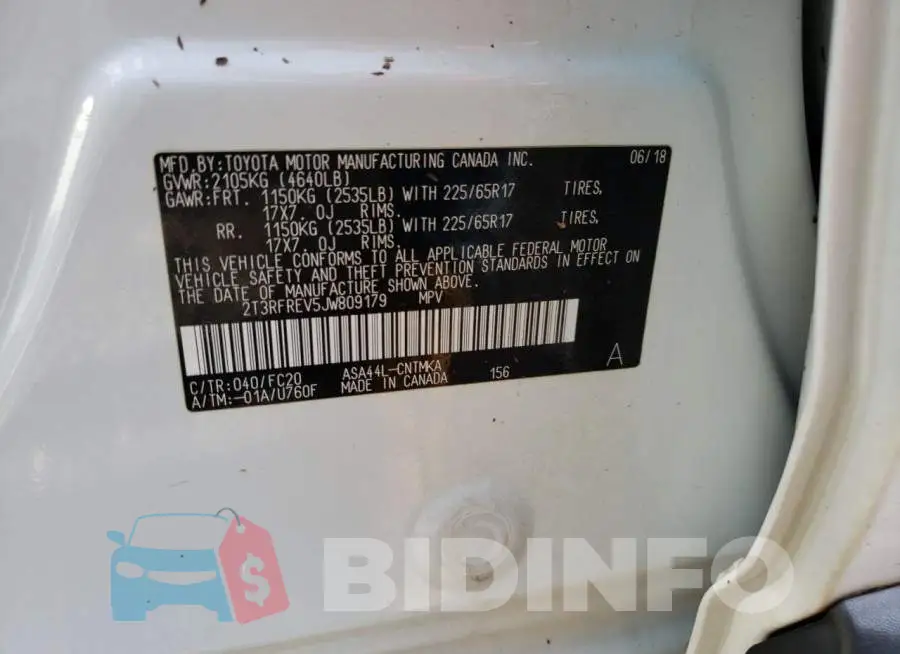 2T3RFREV5JW809179 Photo# 14