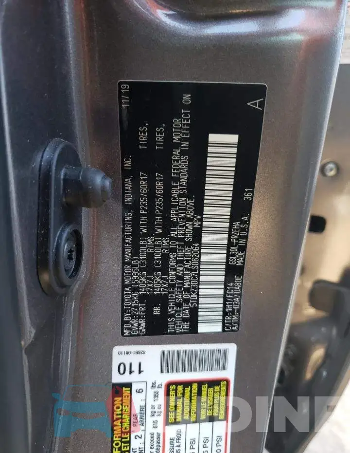 5TDKZ3DC7LS062064 Photo# 13
