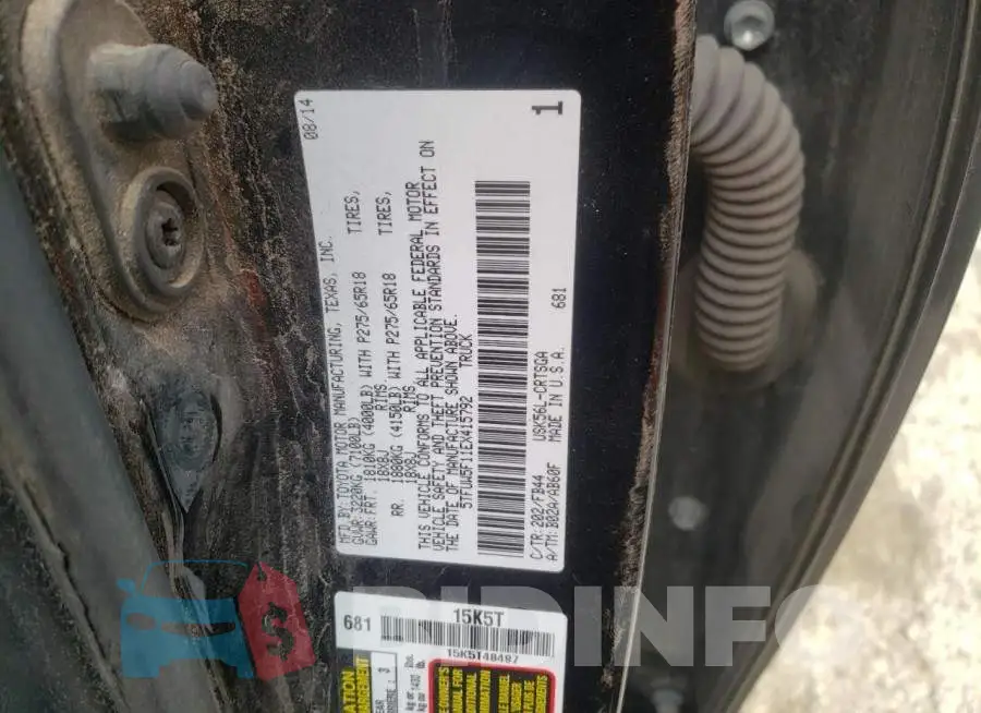 5TFUW5F11EX415792 Photo# 12