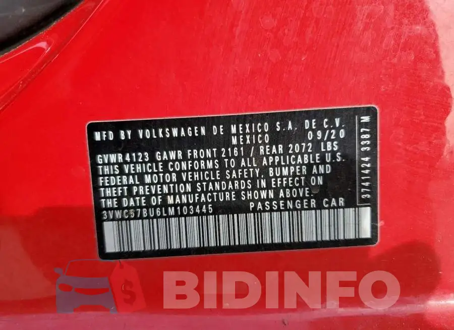3VWC57BU6LM103445 Photo# 13