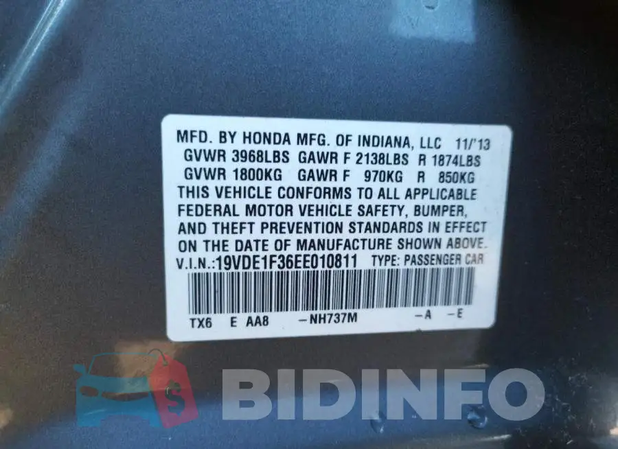 19VDE1F36EE010811 Photo# 13