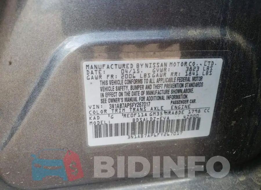 3N1AB7AP6FY267017 Photo# 13