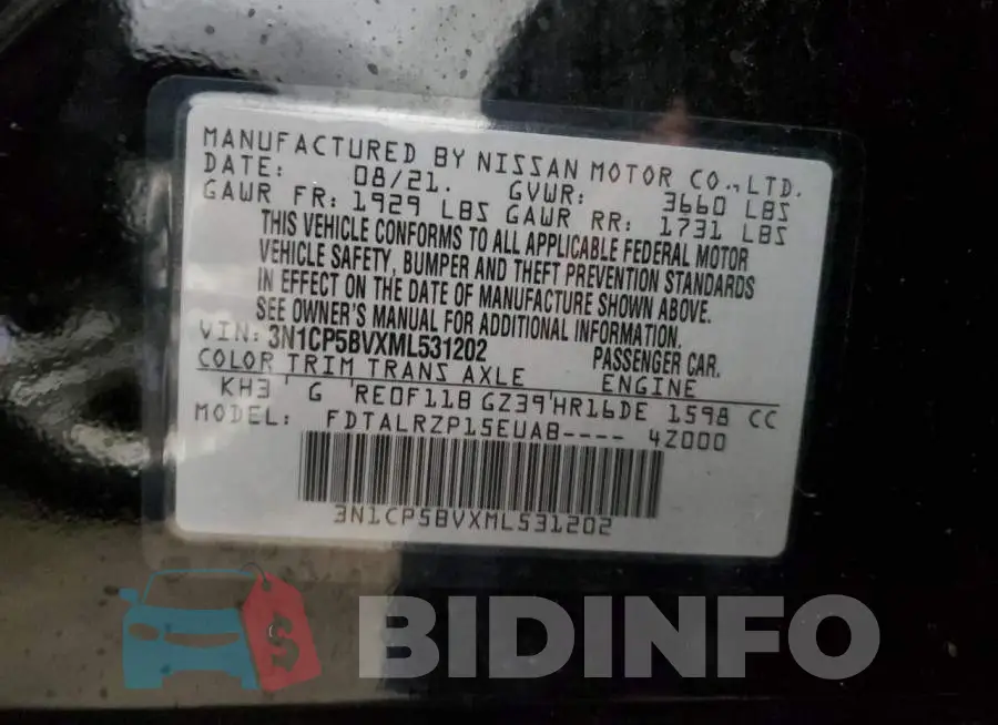 3N1CP5BVXML531202 Photo# 13