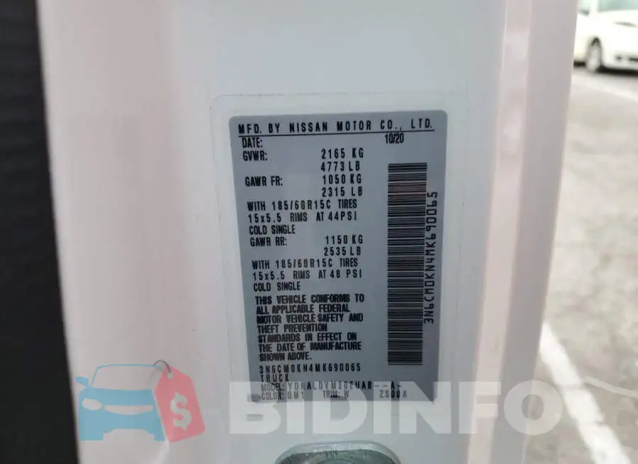 3N6CM0KN4MK690065 Photo# 13
