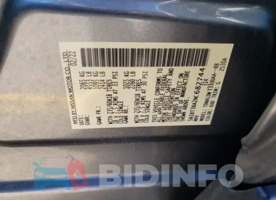 5N1BT3BA2NC682744 Photo# 13