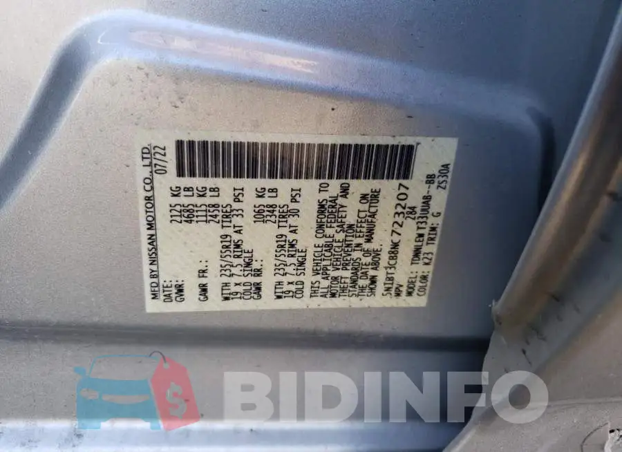 5N1BT3CB8NC723207 Photo# 12