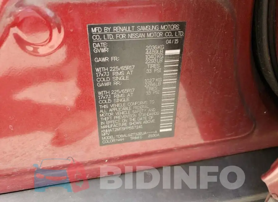 KNMAT2MT5FP557241 Photo# 12