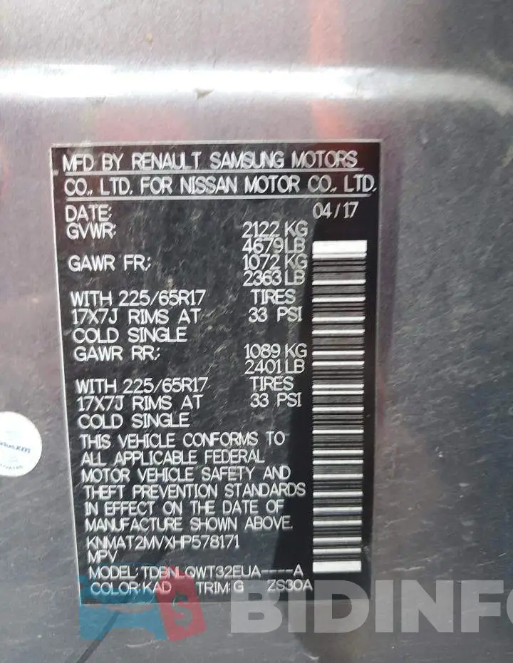 KNMAT2MVXHP578171 Photo# 13