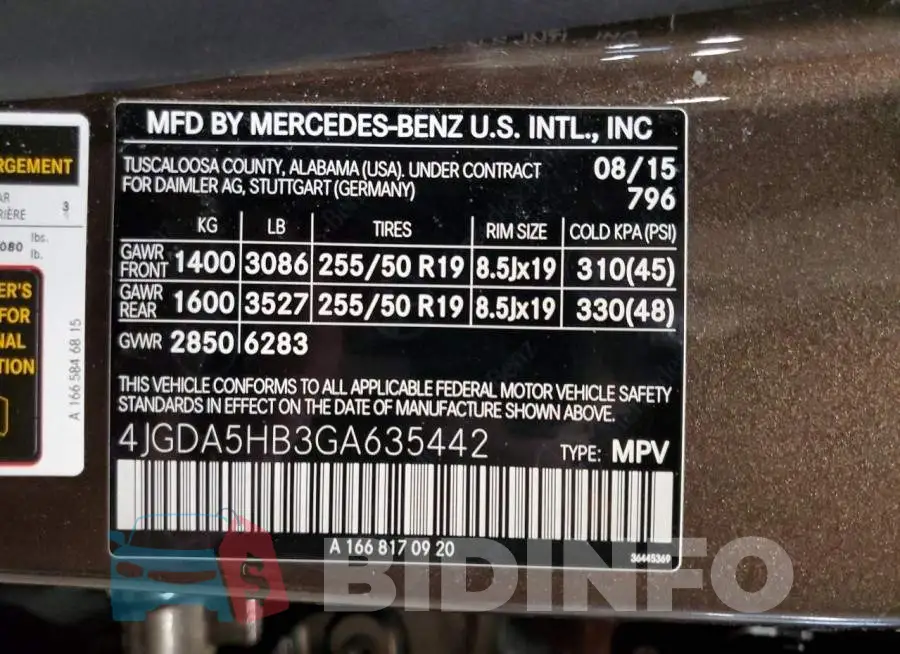 4JGDA5HB3GA635442 Photo# 12