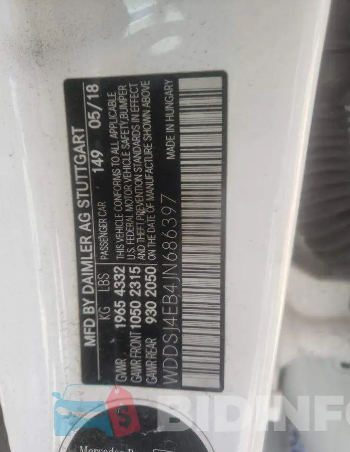 WDDSJ4EB4JN686397 Photo# 10