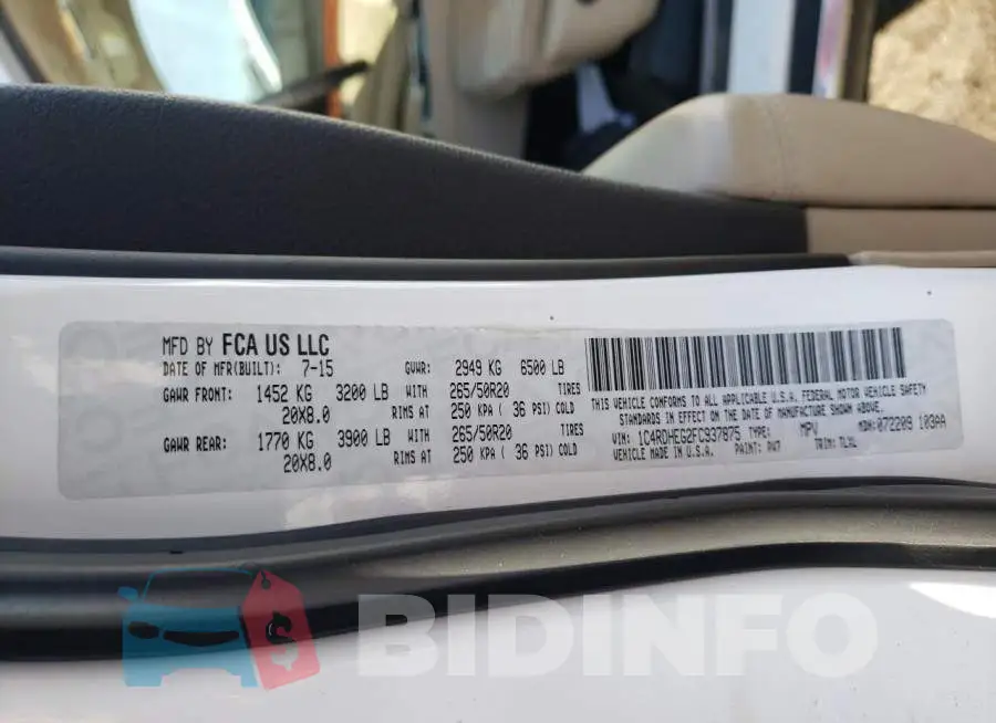 1C4RDHEG2FC937875 Photo# 13