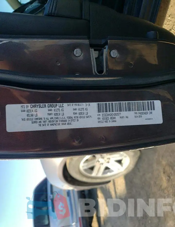 2C3CDXHGXEH262577 Photo# 12