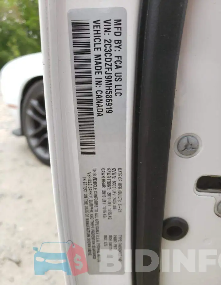 2C3CDZFJ9MH586919 Photo# 12