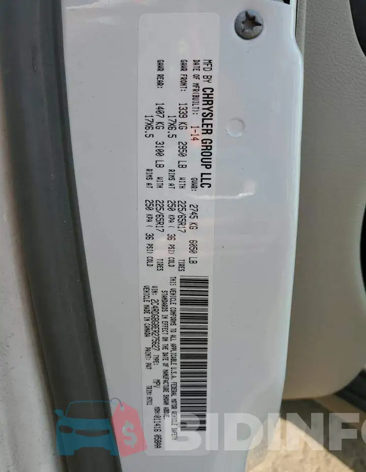 2C4RDGBG8ER275627 Photo# 14