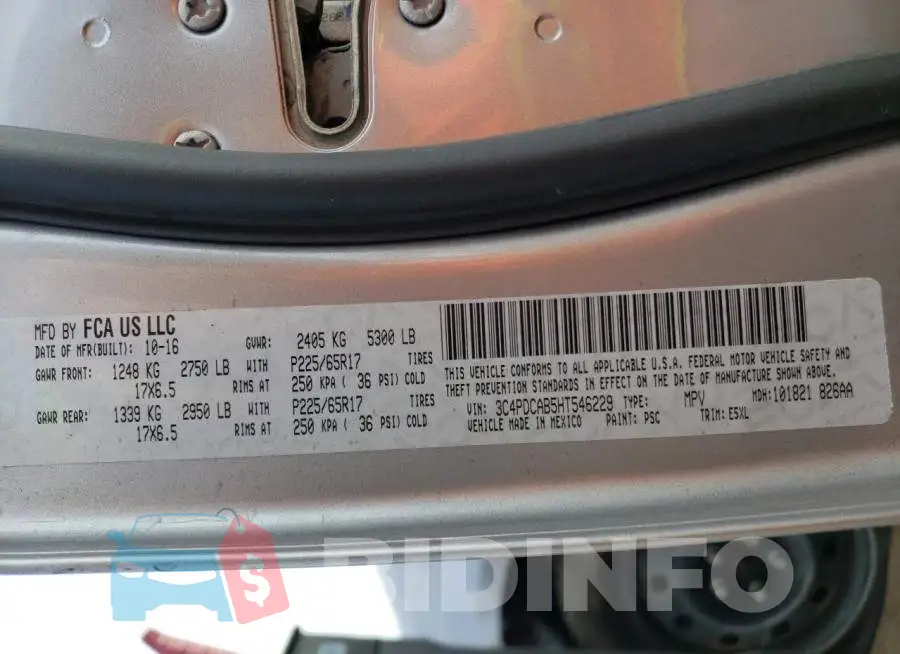 3C4PDCAB5HT546229 Photo# 13
