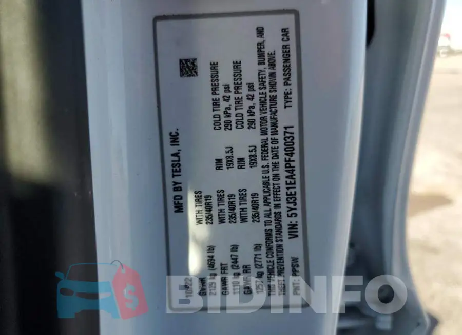 5YJ3E1EA4PF400371 Photo# 12