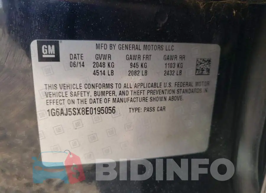 1G6AJ5SX8E0195056 Photo# 12