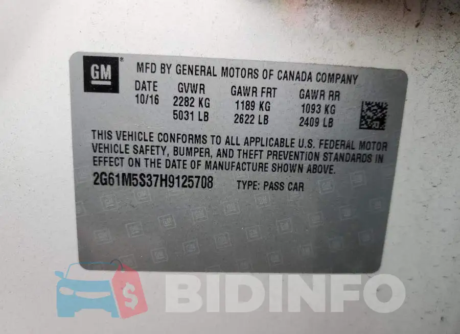 2G61M5S37H9125708 Photo# 12