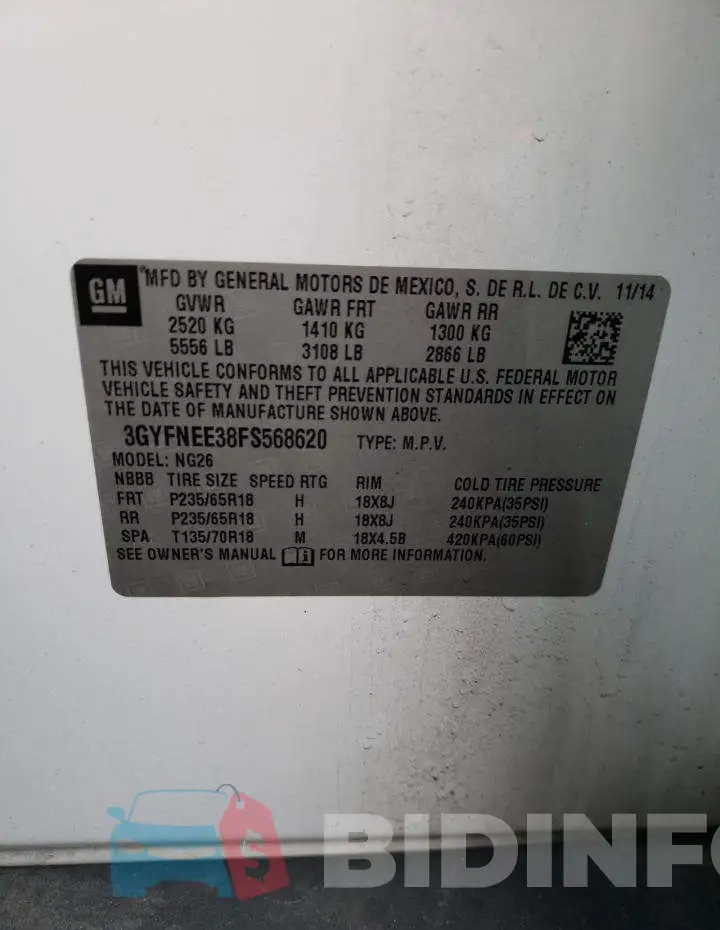 3GYFNEE38FS568620 Photo# 12