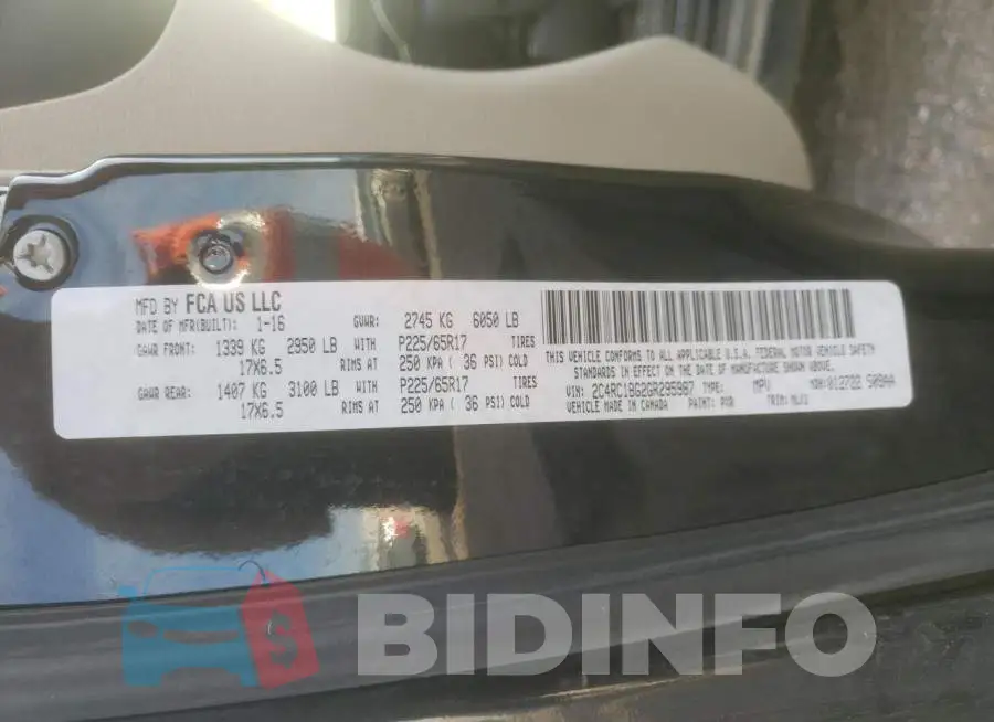 2C4RC1BG2GR295987 Photo# 10