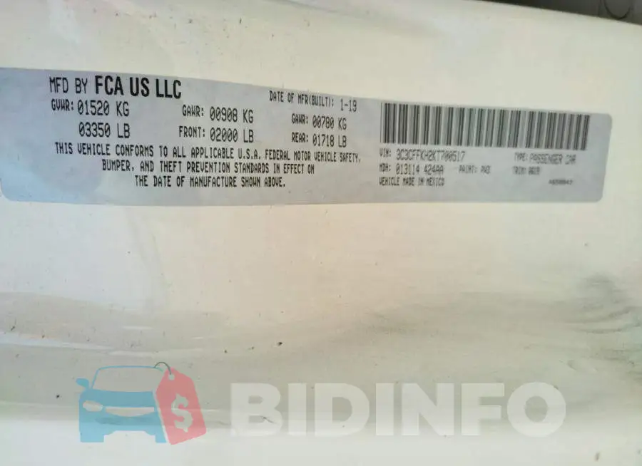 3C3CFFKH2KT700517 Photo# 10