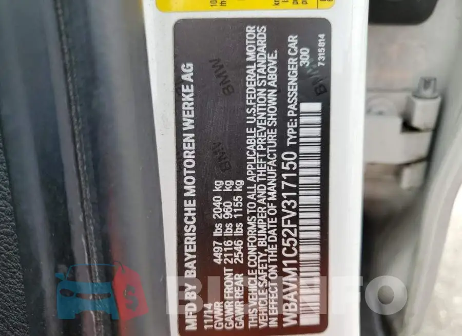 WBAVM1C52FV317150 Photo# 12