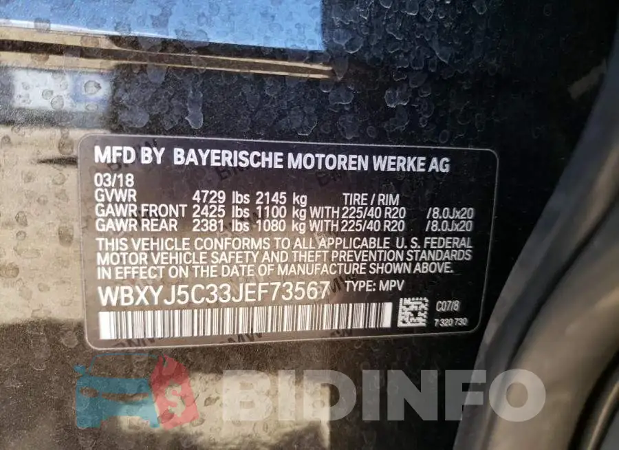 WBXYJ5C33JEF73567 Photo# 13